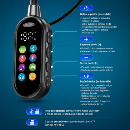 Auriculares de banda para el cuello Smart screen
