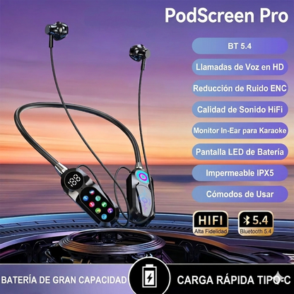 Auriculares de banda para el cuello Smart screen
